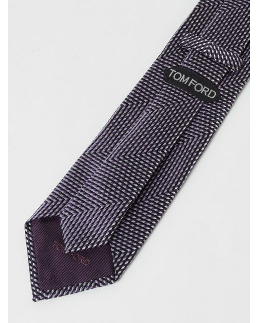 Cravatta in seta jacquard di Tom Ford in Gray da Uomo