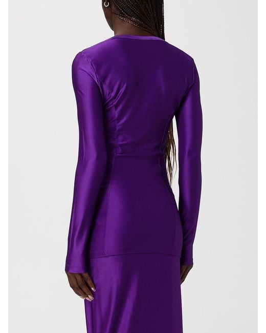 Rabanne Purple Stretch Jersey Top
