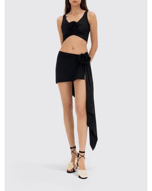 Magda Butrym Black Asymmetric Polyamide Skirt