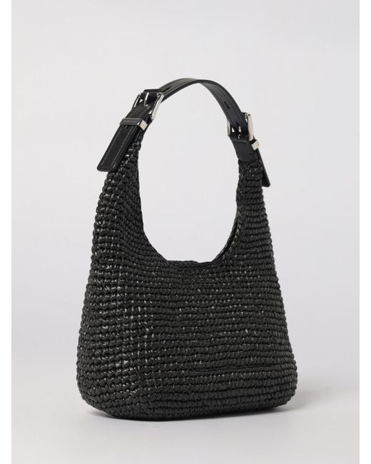 Michael Kors Black Large Nolita Crochet Hobo Bag