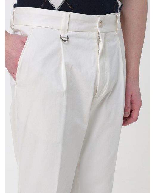 Paolo Pecora White Tailored Virgin Wool Trousers for men