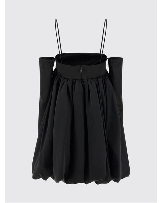 ROTATE BIRGER CHRISTENSEN Black Balloon Polyester Dress