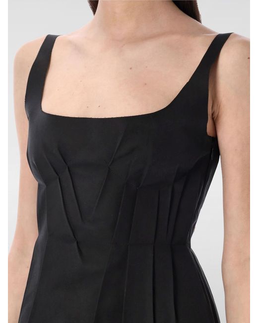 Robe Courte En Popeline Marni en coloris Black