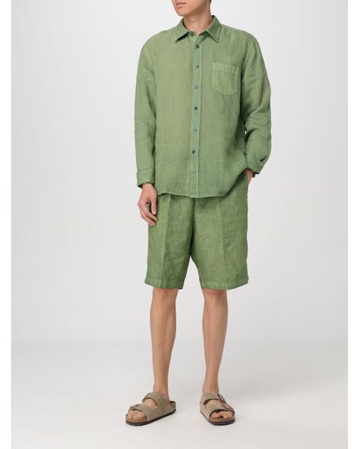 120% Lino Green Shirt for men