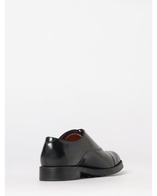 Tod's White Brushed Leather Oxford Shoes for men