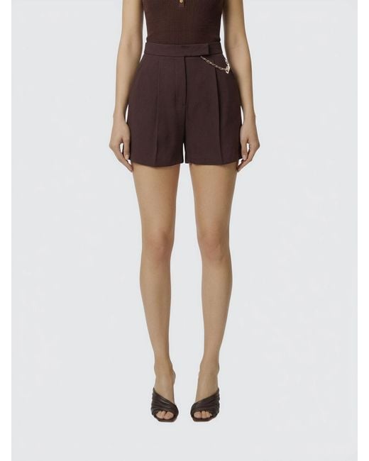 Elisabetta Franchi Brown Crepe Shorts