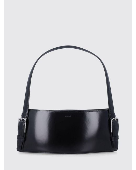 Coperni Black Ergonomic Brushed Leather Bag