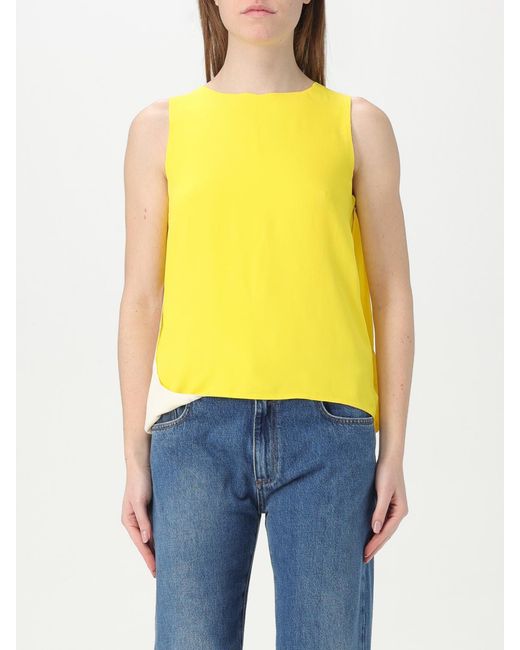 MSGM Yellow Sleeveless Top Casual Wear