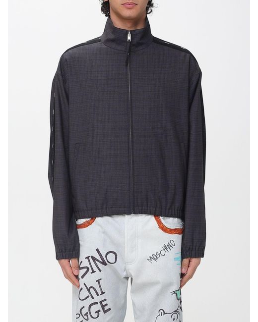 Moschino Couture Blue Virgin Wool And Polyester Jacket for men