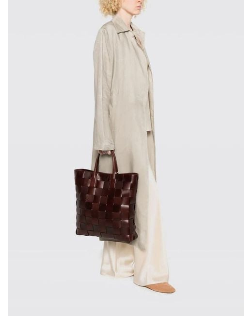 Dragon Diffusion Brown Braided Leather Pino Bag