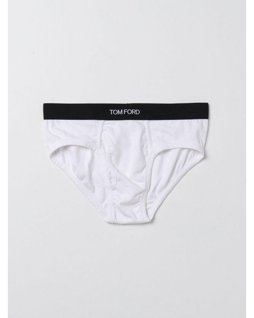 Tom Ford White Briefs In Stretch Cotton for men