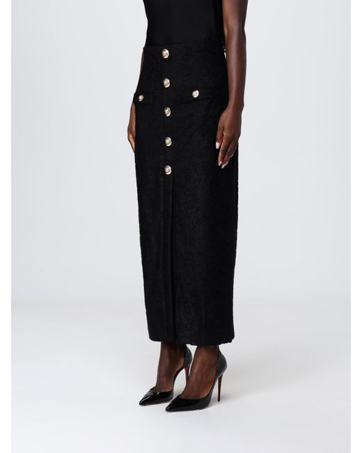 Falda Mujer Balmain de color Black