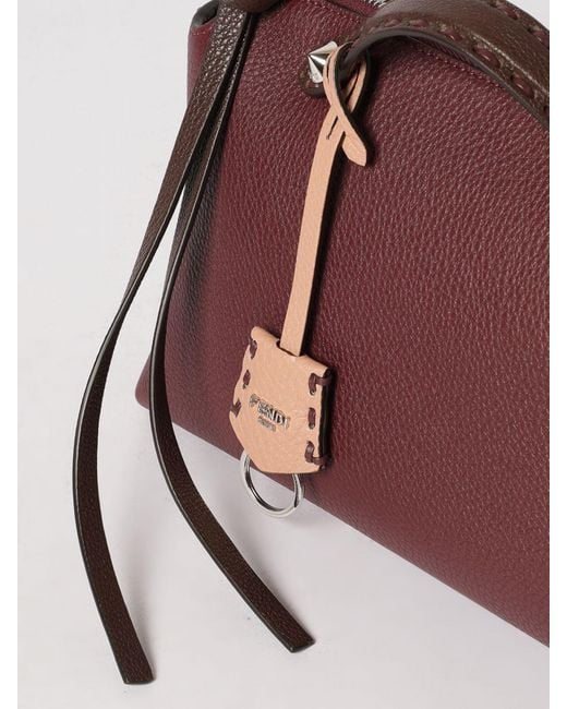 Fendi Purple Mittelgroße By The Way Selleria Boston Tasche