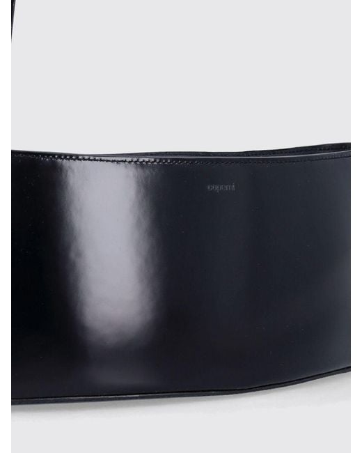 Coperni Black Ergonomic Brushed Leather Bag