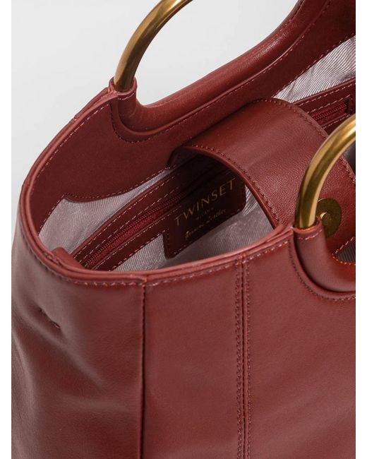 Twinset Red Leather Bag