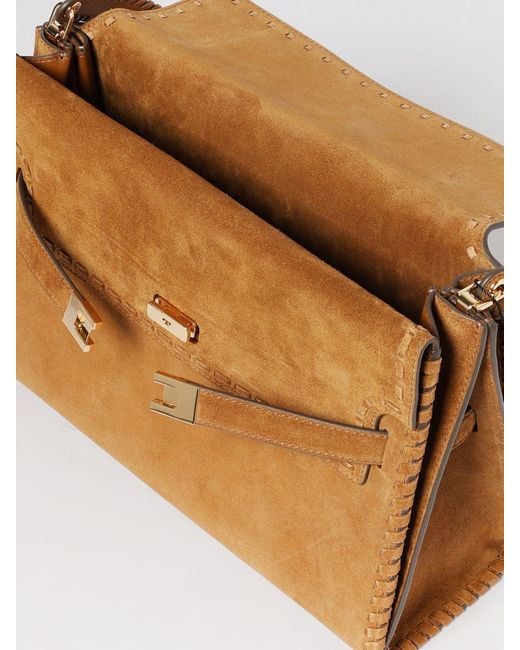 Tory Burch Brown Lee Radziwill Suede Bag