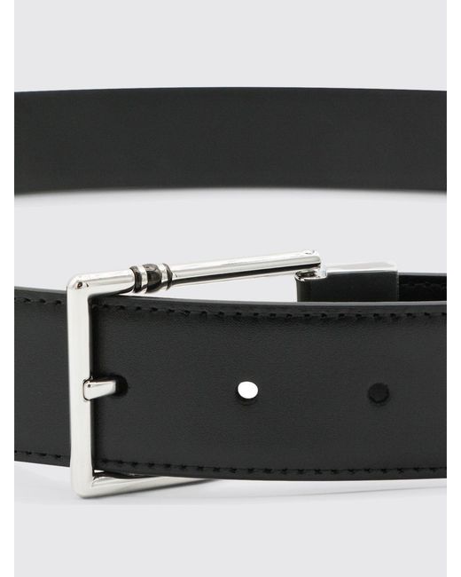 Montblanc White Reversible Bovine Leather Belt With A Classic Pin Buckle for men