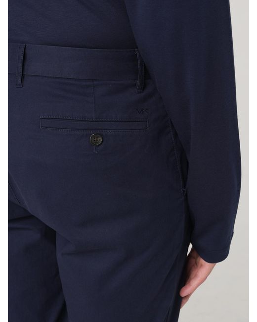 Michael Kors Blue Cotton Blend Chino Trousers for men