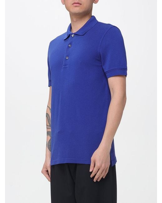 Tom Ford Blue Basic Cotton Polo Shirt for men
