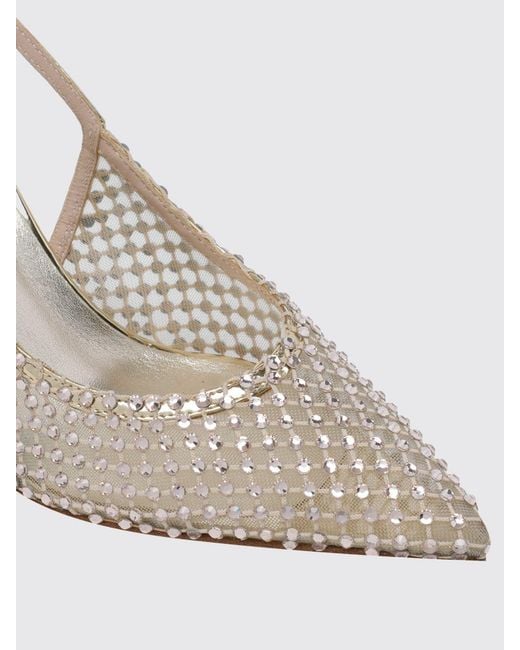 Le Silla White Rhinestone Nylon Gilda Slingback