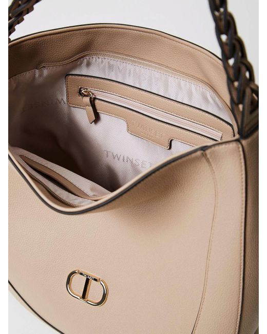 Twinset Natural Synthetic Grained Leather Bag