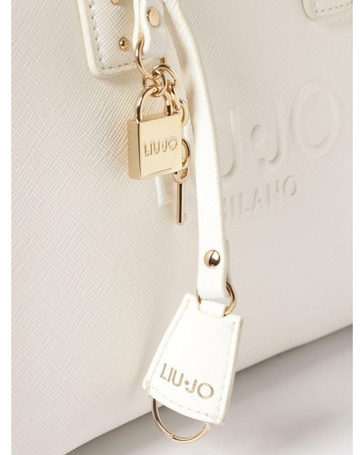 Liu Jo White Saffiano Faux Leather Bag