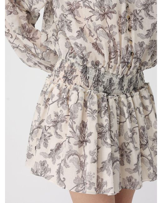 Golden Goose Deluxe Brand White Printed Cotton Mini Dress