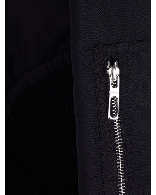 Sportmax Black Avenue Nylon Bomber Jacket