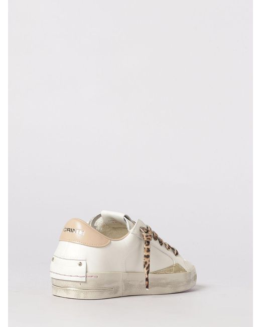 Crime London Natural Sk8 Deluxe Leather Sneakers