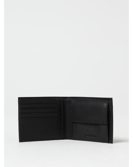 Emporio Armani White Saffiano Faux Leather Wallet for men