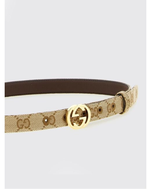 Gucci White Gg Leather Belt