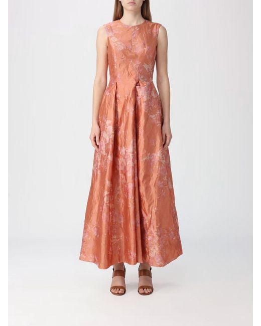 Erdem White Sleeveless Floral-Print Satin Long Evening Gown
