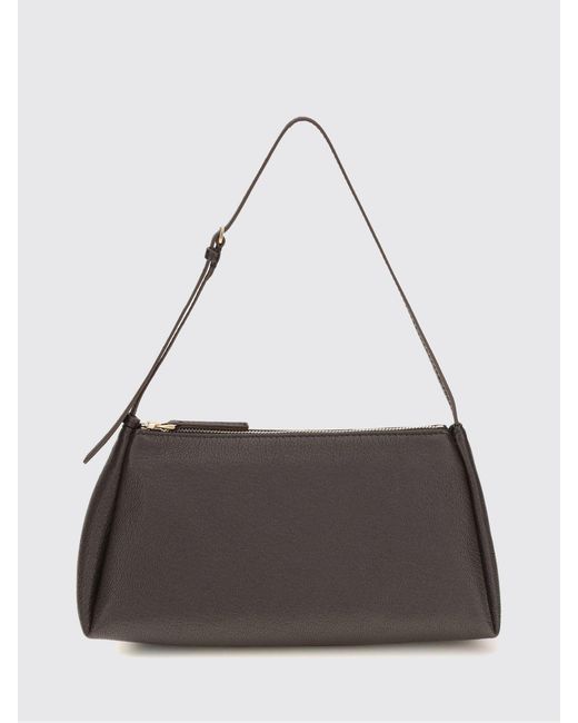 Calvin Klein Brown Aurelis Natural Grain Leather Shoulder Bag