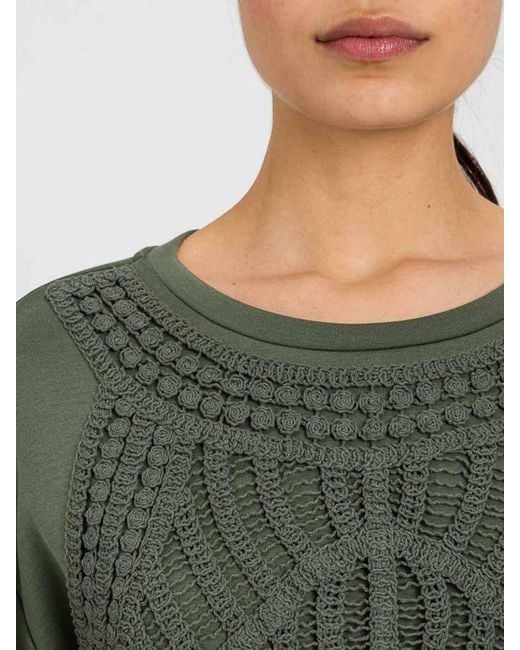 Twinset Green Jersey Sweatshirt Dress