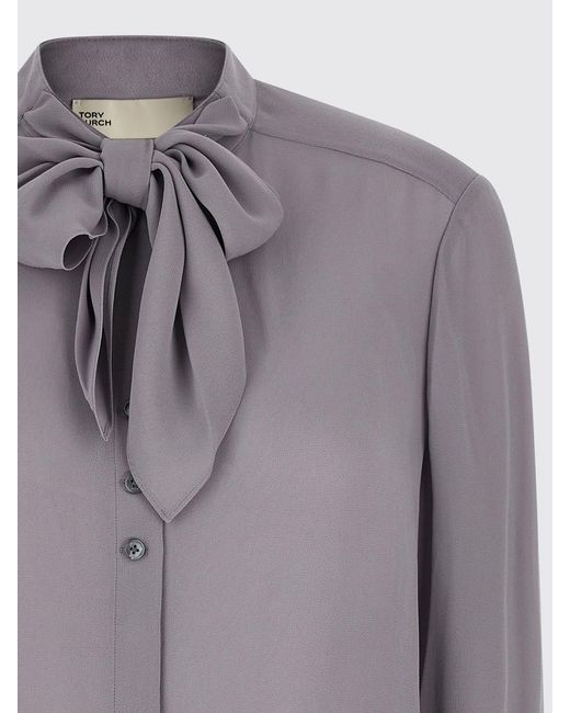 Tory Burch Gray Georgette Shirt