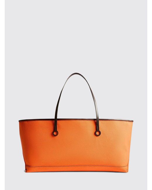 J.W. Anderson Orange Anchor Monogram Canvas Shoulder Bag With Leather Handles