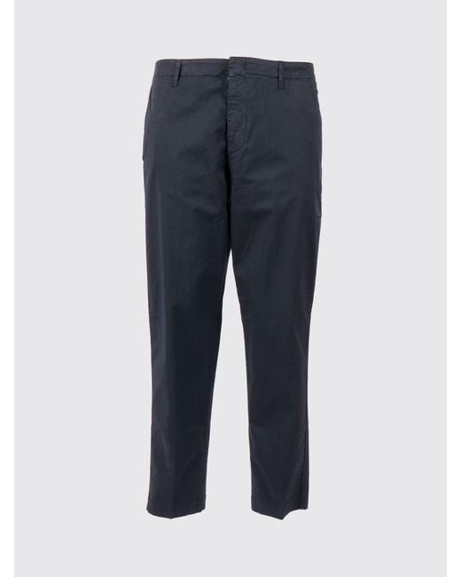 Dondup Blue Stretch Cotton Chino Trousers for men