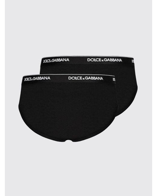 Dolce & Gabbana Black Dolce &Amp Gabbana Set Of 2 Stretch Cotton Briefs for men