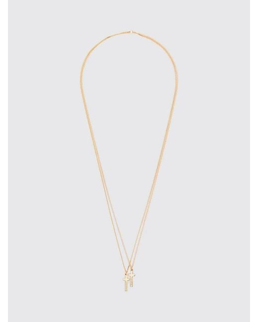 DSquared² White Jesus Brass Necklace for men