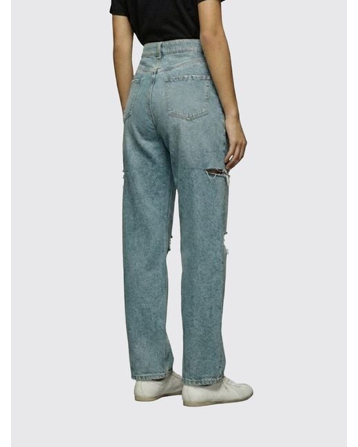 Maison Margiela Blue Straight Distressed Jeans