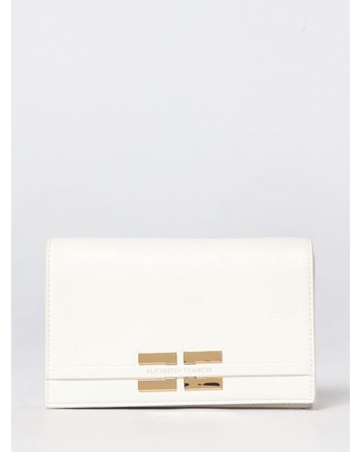 Elisabetta Franchi Natural Grained Faux Leather Bag