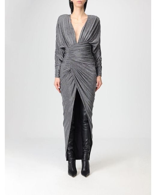 Alexandre Vauthier Gray Lurex Dress