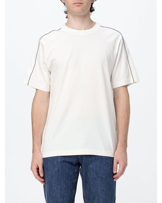Burberry White Short-Sleeved Pure Cotton T-Shirt With Crew Neck for men