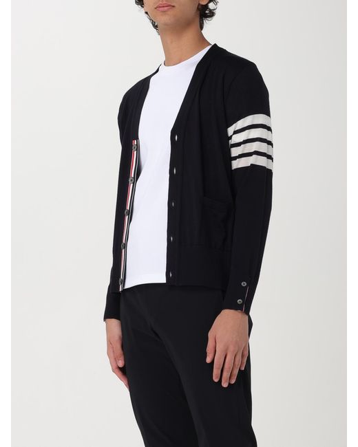 Thom Browne Blue Ribbed Wool Crewneck Sweater for men