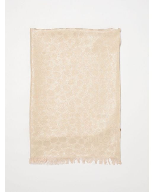 Liu Jo Natural Jacquard Animal Print Viscose Blend Stole