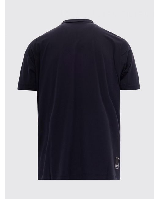 Emporio Armani Blue Cotton Jersey Polo Shirt for men