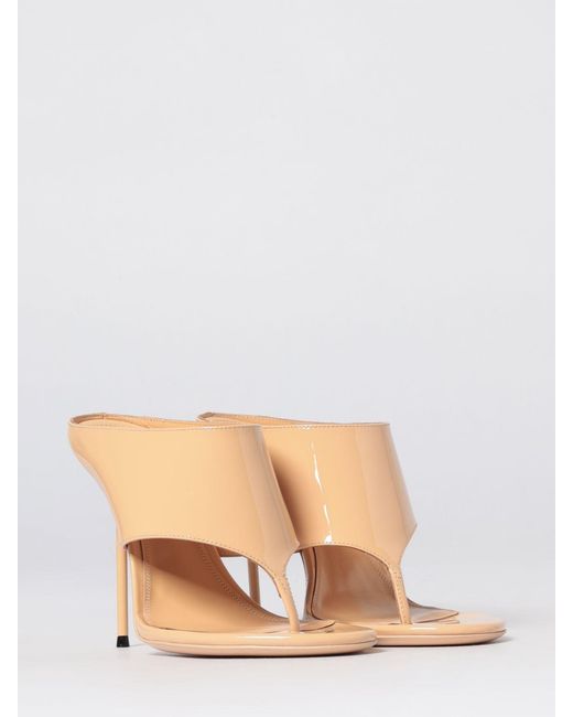 Paris Texas Natural Leather Thong Mules Lidia