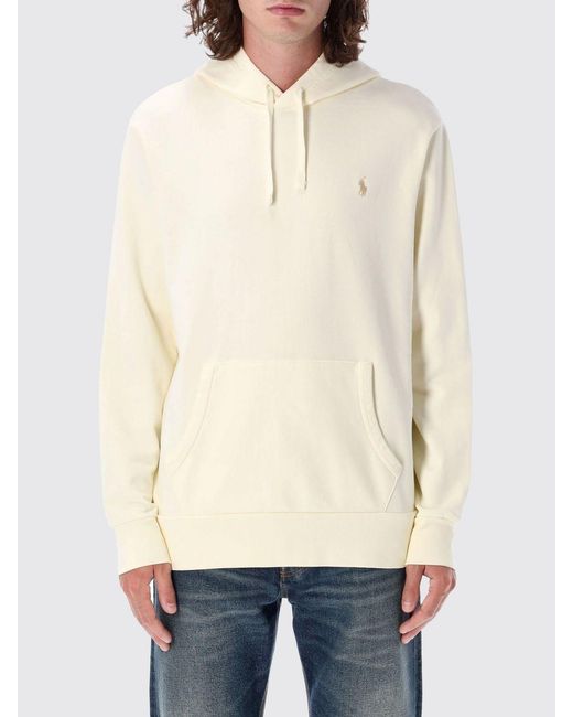 Polo Ralph Lauren Natural Cotton Hoodie With Pony Logo for men