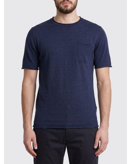 Paltò Blue PaltÒ Linen And Cotton T-Shirt for men