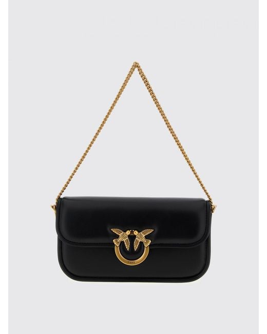 Pinko White Small Love Bag Box Nappa Leather Shoulder Bag